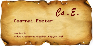 Csarnai Eszter névjegykártya